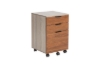 Picture of LUKAN 3-Drawer Mobile File Cabinet (Oak&Walnut)