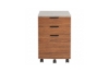 Picture of LUKAN 3-Drawer Mobile File Cabinet with Wheels (Oak&Walnut)