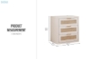 Picture of BRINLY 3-Drawer Nightstand with Charging Station (Beige)