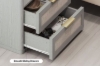 Picture of ROVEA 2-Drawer Nightstand with Charging Station (Grey)