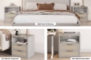Picture of ROVEA 2-Drawer Nightstand with Charging Station (Grey)