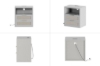 Picture of ROVEA 2-Drawer Nightstand with Charging Station (Grey)