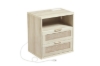 Picture of ROVEA 2-Drawer Nightstand with Charging Station (Beige)