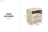 Picture of ROVEA 2-Drawer Nightstand with Charging Station (Beige)