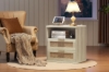 Picture of ROVEA 2-Drawer Nightstand with Charging Station (Beige)
