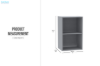 Picture of KOMI 2-Shelf Open Cabinet/Side Table/Nightstand