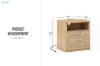 Picture of ROVEA 2-Drawer Nightstand with Charging Station (Oak)