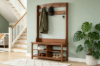 Picture of ELLIS Hall Tree with Shoe Bench, Coat Rack & Shelves(Brown) - 49"x15.5"x69"