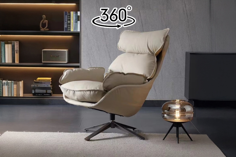 Picture of [FLOOR MODEL CLEARANCE] EAMER 360° Swivel Lounge Chair (Beige)