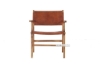 Picture of [FLOOR MODEL CLEARANCE] NANCY Solid Teak Chair *Genuine Cowhide