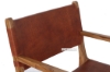 Picture of [FLOOR MODEL CLEARANCE] NANCY Solid Teak Chair *Genuine Cowhide