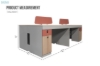 Picture of [FLOOR MODEL CLEARANCE] FOCUS Office System 4-Seater Desk with Cabinets
