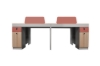 Picture of [FLOOR MODEL CLEARANCE] FOCUS Office System 4-Seater Desk with Cabinets