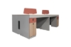 Picture of [FLOOR MODEL CLEARANCE] FOCUS Office System 4-Seater Desk with Cabinets