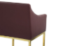 Picture of [FLOOR MODEL CLEARANCE] HESPER 29" Bar Height Bar Stool with Arms & Golden Finish Base (Wine Red)