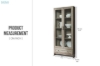 Picture of [FLOOR MODEL CLEARANCE] OTLEY Accent Corner Display Cabinet (Gray)