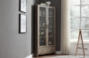 Picture of [FLOOR MODEL CLEARANCE] OTLEY Accent Corner Display Cabinet (Gray)