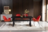 Picture of [FLOOR MODEL CLEARANCE] CAPITOL Extension Dining Table  71"-86.6"-102"-118" Long (Black)