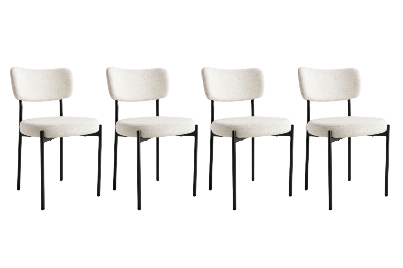 Picture of NOLA Teddy Fabric Dining Chair (Off White) - 4 Chairs in 1 Carton