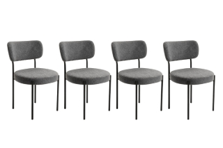 Picture of NOLA Teddy Fabric Dining Chair (Grey) - 4 Chairs in 1 Carton