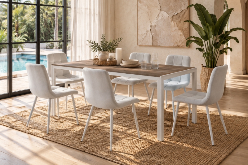 Picture of BOWEN 55" 7PC Dining Set