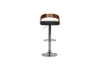 Picture of [FLOOR MODEL CLEARANCE] SADDLE Bentwood Adjustable Gas Lift Bar Stool (Black)