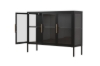 Picture of [FLOOR MODEL CLEARANCE] STARK Steel Frame 35.5"x47" 3-Door Transparent Glass Display Cabinet (Black)