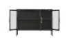 Picture of [FLOOR MODEL CLEARANCE] STARK Steel Frame 35.5"x47" 3-Door Transparent Glass Display Cabinet (Black)