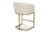 Picture of [FLOOR MODEL CLEARANCE] TRYTON 26" Counter Height Bar Stool with Arms & Golden Finish Base (White)