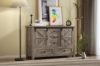 Picture of [FLOOR MODEL CLEARANCE] VITTORIO Sliding Barn Door Cabinet with Drawers (Grey Oak)