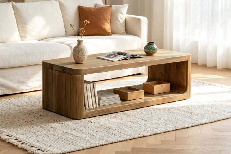 Picture of LUMBER 67" Reclaimed Pine Wood Coffee Table