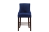 Picture of [FLOOR MODEL CLEARANCE] FRANKLIN Velvet Counter Chair Solid Rubber Wood Legs (Navy Blue)