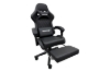 Picture of TURBO 360° Swivel Height-Adjustable Gaming Chair with Reclining Backrest, Lumbar Support & Footrest (Black)