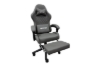 Picture of TURBO 360° Swivel Height-Adjustable Gaming Chair with Reclining Backrest, Lumbar Support & Footrest (Grey)