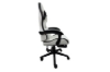 Picture of TURBO 360° Swivel Height-Adjustable Gaming Chair with Reclining Backrest, Lumbar Support & Footrest (Off White with Black)