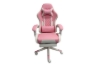 Picture of TURBO 360° Swivel Height-Adjustable Gaming Chair with Reclining Backrest, Lumbar Support & Footrest (Pink with Off White)