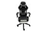Picture of TURBO 360° Swivel Height-Adjustable Gaming Chair with Reclining Backrest, Lumbar Support & Footrest (Black with Off White)