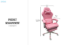 Picture of TURBO 360° Swivel Height-Adjustable Gaming Chair with Reclining Backrest, Lumbar Support & Footrest (Pink)