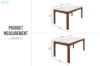 Picture of HARU 63"/71" Solid Wood Dining table with Sintered Stone Top
