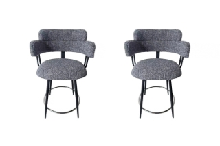 Picture of VIORA 360° Swivel Counter Height Chair with Footrest - 2 Chairs in 1 Carton