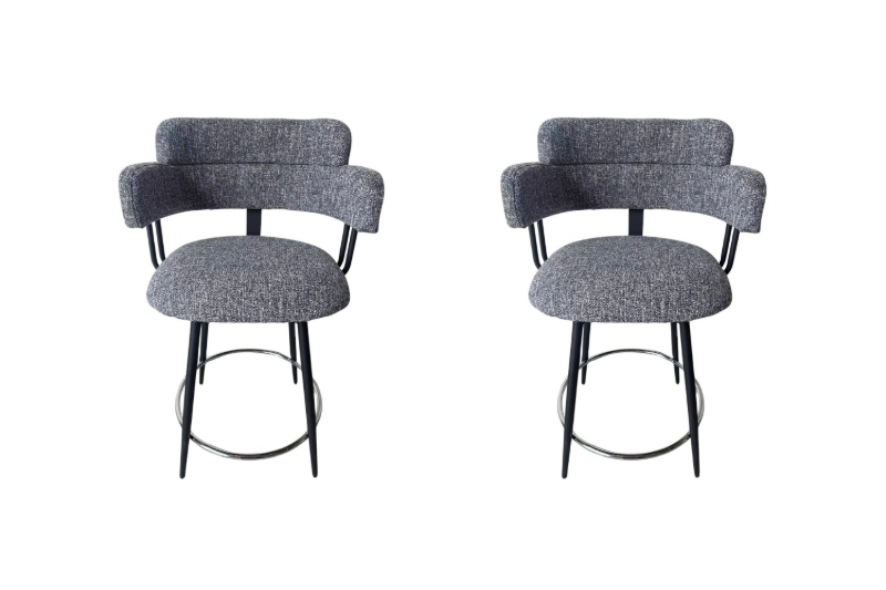 Picture of VIORA 360° Swivel Counter Height Chair with Footrest - 2 Chairs in 1 Carton