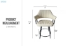 Picture of AMARO 360° Swivel Counter Height Chair with Footrest - Each