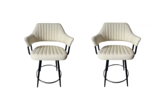 Picture of AMARO 360° Swivel Counter Height Chair with Footrest - 2 Chairs in 1 Carton
