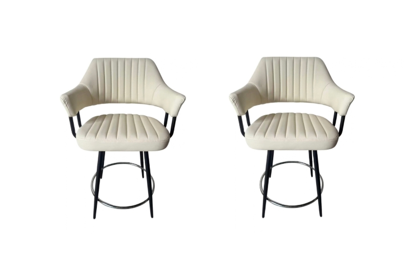Picture of AMARO 360° Swivel Counter Height Chair with Footrest - 2 Chairs in 1 Carton
