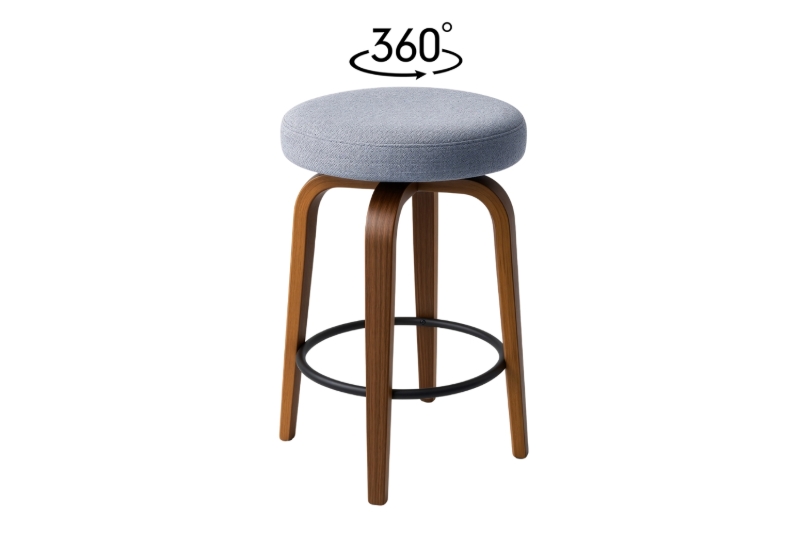 Picture of LUKE H25.5" 360° Swivel Counter Height Stool (Grey)