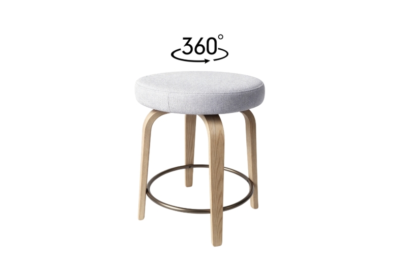 Picture of LUKE H23" 360° Swivel Counter Height Stool (Beige)