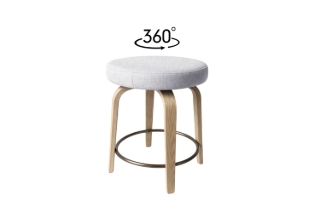 Picture of LUKE H23" 360° Swivel Counter Height Stool (Beige) - Each