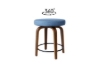 Picture of LUKE H23" 360° Swivel Counter Height Stool (Blue)