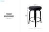 Picture of LUKE H25.5" 360° Swivel Counter Height Stool (Dark)