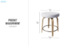 Picture of LUKE H23" 360° Swivel Counter Height Stool (Beige) - Each